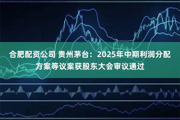 合肥配资公司 贵州茅台：2025年中期利润分配方案等议案获股东大会审议通过